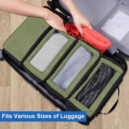 Suitcase Organizer, Travel Luggage Organizer Portable Hanging Travel Shelves Collapsible Hanging Packing Cubes for Carry on Suitcase