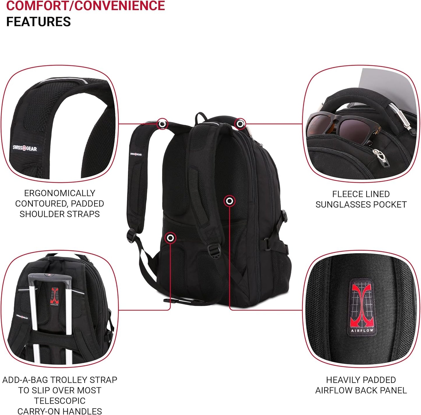 SwissGear 2769 Scansmart Backpack, Black, 17.5-Inch