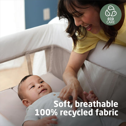 Maxi-Cosi Swift Baby Playard with Mat, Baby Playpen, Play Yard with Bassinet, Portable Playpen for Babies and Toddlers, Classic Graphite