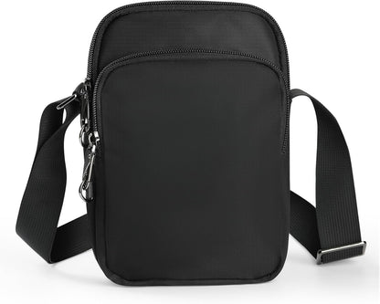 BROADREAM Small Crossbody Bag Men Women, Anti-Theft Crossbody Sling bags - Mini Shoulder Travel Bag for Hiking Sports