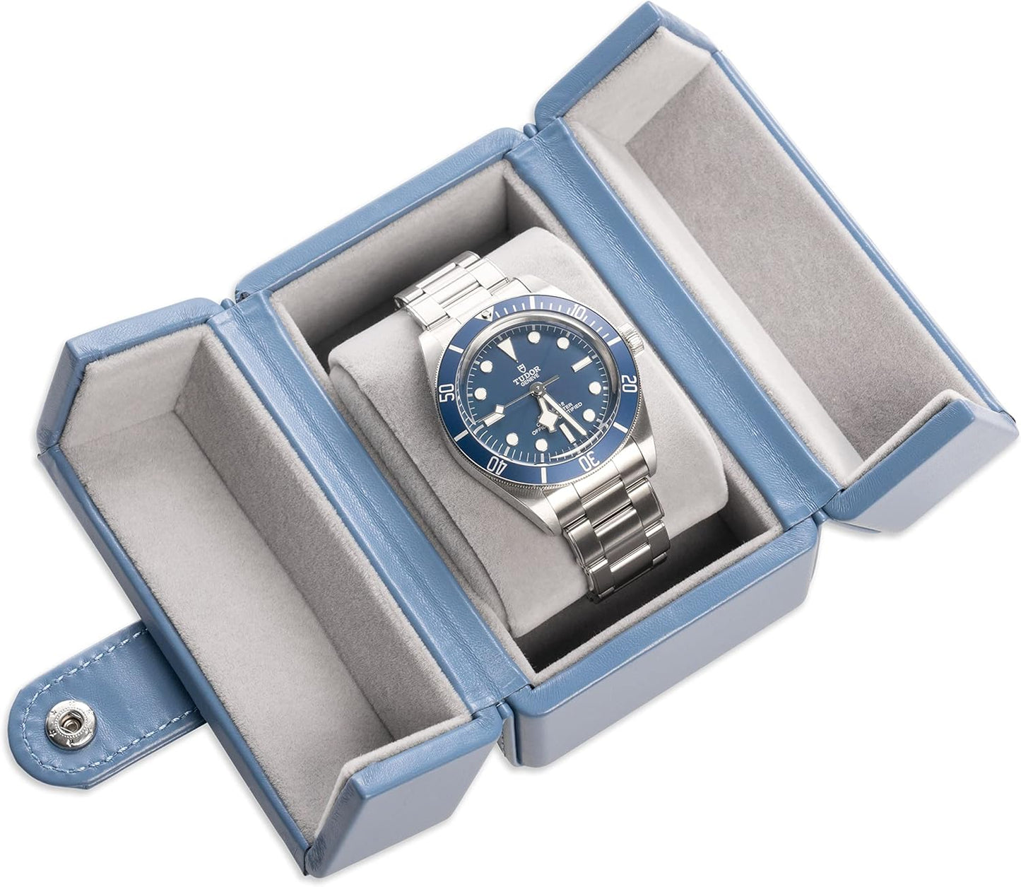 Single Travel Watch Case - Vintage Inspired - Exterior, Soft Microfiber Lining, Fits Up to 42mm Watches - Vegan Leather - Reliable Storage for Home or Travel