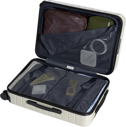 Away Bigger Carry-On Luggage, Lightweight Hardside Large Suitcase with Spinner Wheels, TSA Lock, Airline Approved, Salt White