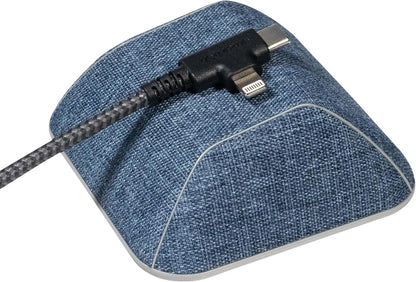 Smartish® Magnetic Cord Holder - Cable Wrangler Organizer with Magnet Clips for Charger Management on Desktop, Nightstand, or Side Table for All Cables, USB-C, Lightning Cables - Blue Jeanie