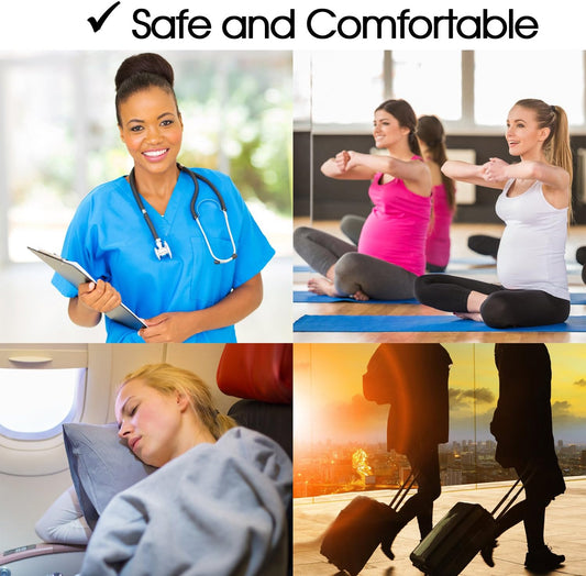 Cotton Compression Socks for Women & Men. 15-20 mmHg Support Knee-High Solid White M/L
