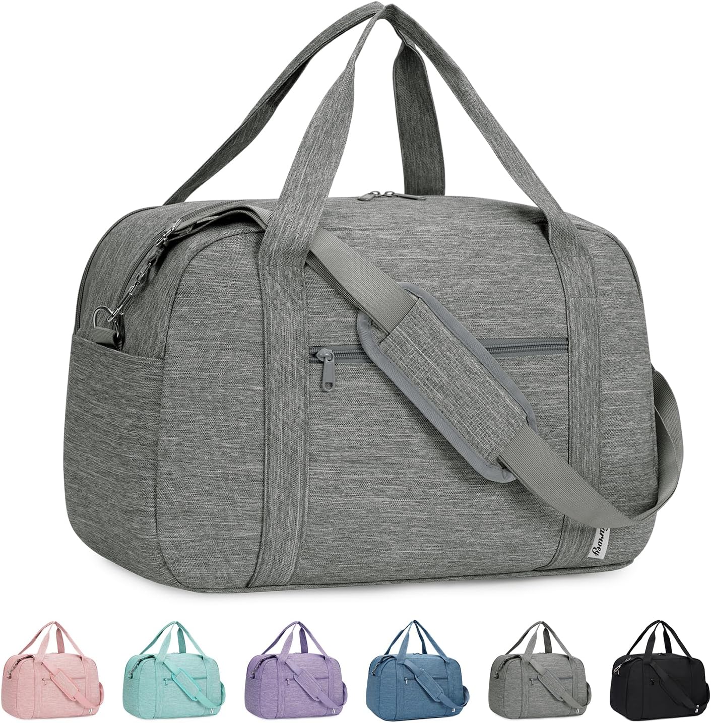 Narwey 18" Carry on Bag with Laptop Compartment 14 Inch Travel Duffel Bag for Spirit Airlines Personal Item Bag Overnight Weekender Bags with Wet Pocket for Women and Men (Grey)