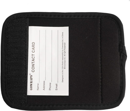 Neoprene Luggage Handle Wraps for Traveling Bright Color Luggage Tags|Handle Wraps|Handle Covers (Black)