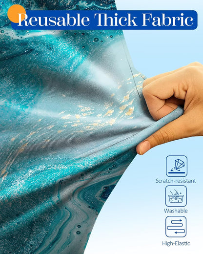 Slohif Luggage Cover for Suitcase Tsa Approved Protector - Luggage Sleeve Large Suit Case Cover Travel Stretch Baggage Case Protective Washable Fit 18-20 Inch Sea Wave XS