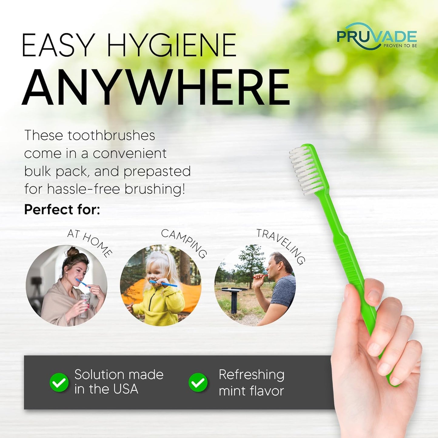 144 Pack Disposable Toothbrushes with Toothpaste, Built in - Prepasted Toothbrushes Individually Wrapped |Single Use Waterless Tooth Brush with Soft Bristles for Hotel, Camping, Travel