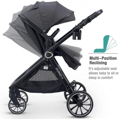 Baby Stroller 2 in 1 Newborn Convertible Stroller Bassinet for Infant New Born Pushchair 0-36 Month