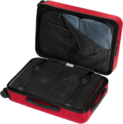 Away Carry-On Luggage, Lightweight Hardside Suitcase with Spinner Wheels, 22 Inch Airline Approved, TSA Lock, Cherry Red