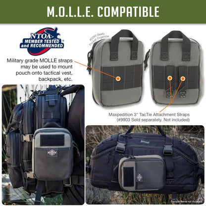 MAXPEDITION Beefy Pocket Organizer, Compact, MOLLE-Compatible, 1000D Nylon Tactical Pouch, Everyday Carry Tool and Gear Storage for Outdoor, Tactical, Survival, 0266