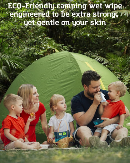 Combat Wipes ACTIVE Outdoor Wet Wipes - Extra Thick Camping Gear, Biodegradable, Body & Hand Cleansing/Refreshing Cloths for Backpacking & Gym w/Natural Aloe & Vitamin E (20 Packs, 500 Wipes)