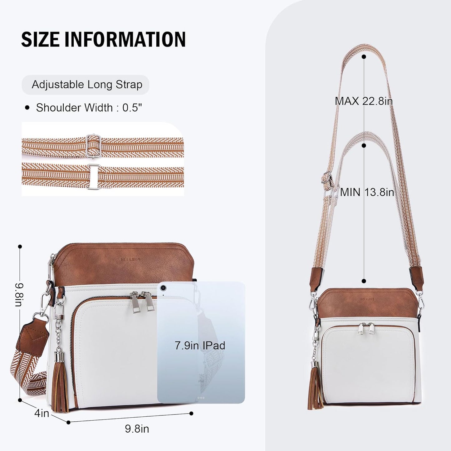 Crossbody Purse for Women,Lightweight Medium Crossbody Bag Soft Leather Women's Shoulder Handbags with Tassel