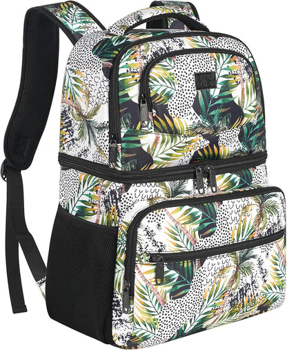 MATEIN Cooler Backpack, 26 Cans Insulated Lunch Backpack for Men Women, Leakproof Double Layer Lunch Cooler Bag Lightweight Soft Lunch Backpack with Cooler Compartment, Beach Camping Hiking Beer Gifts