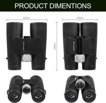 Astromania 10x42 Compact Binoculars -BK7 Prism -Gifts for Traveling, Wildlife, Concerts and Theater, Bird Watching, Camping and Sport Games