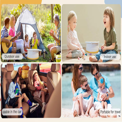 SunnySmile Portable Toilet for Kids,Portable Potty Seat for Toddler Travel,travel potty with Travel Bag, Applicable to Camping, Indoor/Outdoor Use, includes 75 Replacement Bags