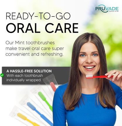1000 Prepasted Toothbrushes Individually Wrapped - Disposable Toothbrushes with Toothpaste Built in - Single Use Waterless Tooth Brush with Soft Bristles for Hotel, Camping, Travel, Office