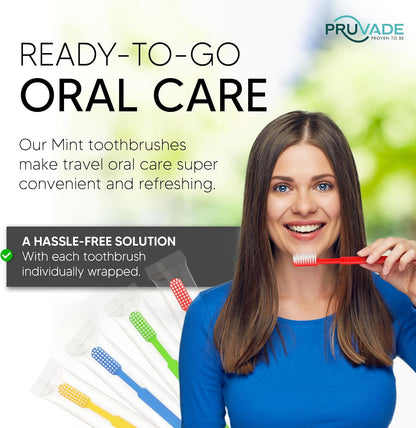 12 Pack Disposable Toothbrushes with Toothpaste, Built in - Prepasted Toothbrushes Individually Wrapped |Single Use Waterless Tooth Brush with Soft Bristles for Airbnb, Hotel, Camping, Travel