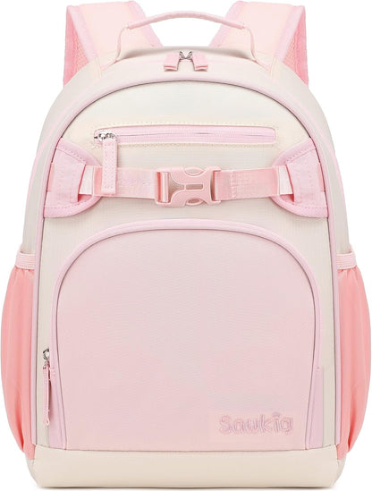 Lightweight Small Backpack for Kids Kindergarten Preschool Backpacks for Girls Ages 2-4-6 (Pink Cream)