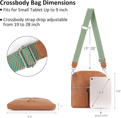 befen Genuine Leather Small Crossbody Purses for Women Travel Cross Body Bags Lightweight with Adjustable Shoulder Strap