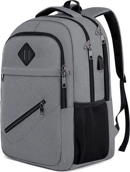 Backpack, School Backpacks for Teen Boys & Girls, Student Bookbag Fits 17.3 Inch Laptop with USB Charging Port, Water Resistant Travel Backpack, Sturdy Anti Theft Computer Bag Gifts Men Women