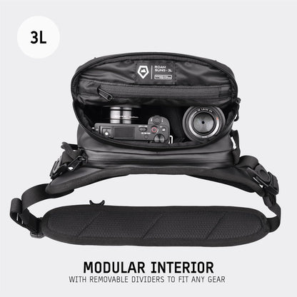 WANDRD ROGUE V1 3L Sling: Compact Camera Sling and Crossbody Bag with Fast Access, 3-Way Carry– Lightweight Everyday Bag Great for Travel, Photography, and Daily Use (Black)