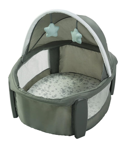 Graco Pack ’n Play Travel Dome Playard, Portable Bassinet with UV Canopy, Full‑Size Infant Bassinet, Diaper Changer