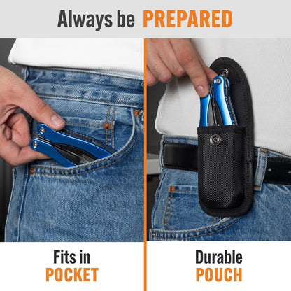 Multitool 15-in-1 with Safety-Locking, Stainless Steel Multi Tool Pliers, Functional Pocket Knife (EDC) for Outdoors, Camping, Hiking, Fishing, Simple Repir, Gift for Father, Husband Brother Boyfriend