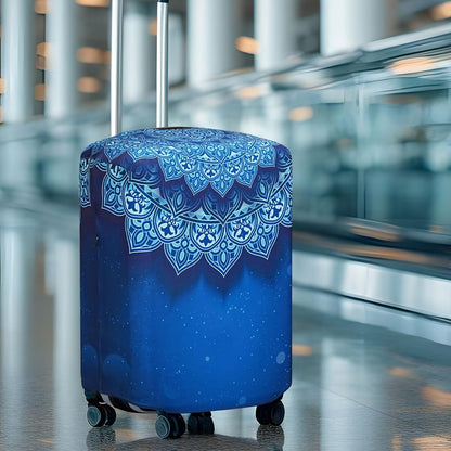 Explore Land Travel Luggage Cover Suitcase Protector Fits 18-22 Inch Case (Blue Violets, S)