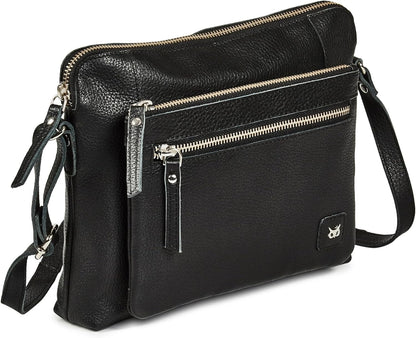 Wise Owl Accessories Small Soft Pebbled Real Leather Crossbody Handbags Purses Sling Crossover Shoulder Bag