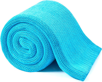 L'AGRATY Knitted Weighted Blanket - 48"x72" 15lbs Cooling Chunky Knit Heavy Blanket for Adults Braided Crochet Throw Thick Cable Yarn Knit Decorative No Beads Evenly Weighted Machine Washable