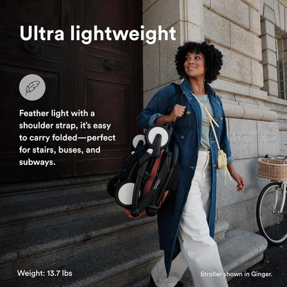 Stokke YOYO3 Stroller from 6 Months - Includes Black Frame/Aqua Seat Cushion + Canopy - Folds in & Out in a Flash - Light & Compact - Carry-On Compatible
