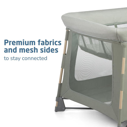 Maxi-Cosi Swift Baby Playard with Mat, Baby Playpen, Play Yard with Bassinet - Portable Playpen for Babies and Toddlers, Classic Green