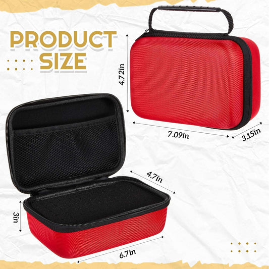 EVA Hard Case with Customizable Foam Protective EVA Carrying Case Shockproof Outdoor for Camera, Digital Products, Electronic Instruments with Knife(Red,7.1 x 4.7 x 3.1 Inch)
