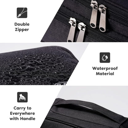 Electronics Organizer, OrgaWise Electronic Accessories Bag Travel Cable Organizer Three-Layer for iPad Mini, Kindle, Hard Drives, Cables, Chargers