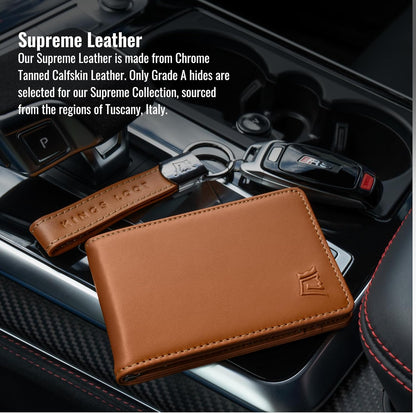Kings Loot Wallet for Men | Customized Minimalist Slim RFID Blocking Leather Design with Cash Pocket & Card Pull Strap | Holds 1-15 Cards | Stylish & Durable Wallets