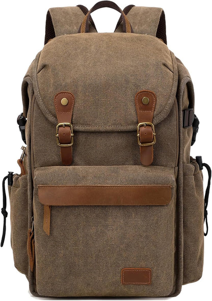 Camera Bag; Professional UAV Camera Backpack;Anti-Theft Camera Bag with Rain Cover; Large Capacity Photography Backpack（Coffee）, A3091