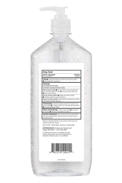 Amazon Basic Care - Original Hand Sanitizer 62%, 34 fl oz (Pack of 4)