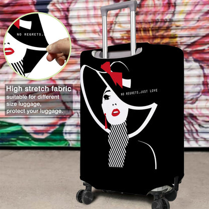 Travel Luggage Cover Suitcase Protector Fits 18-32 Inch Wheel Covers PatternedTravel Related Items Flower Luggage Protector Elastic L