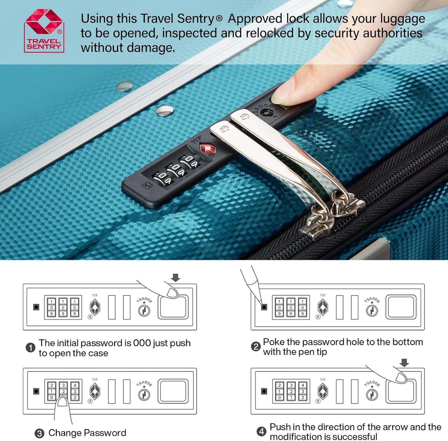 Hanke 16 Inch Underseat Carry On Luggage with Wheels,Small Hard Shell Suitcases for Weekender,Top Opening Tsa Approved Lightweight Travel Luggage Suitcase Christmas Gifts for Birthday，Caribbean Blue.