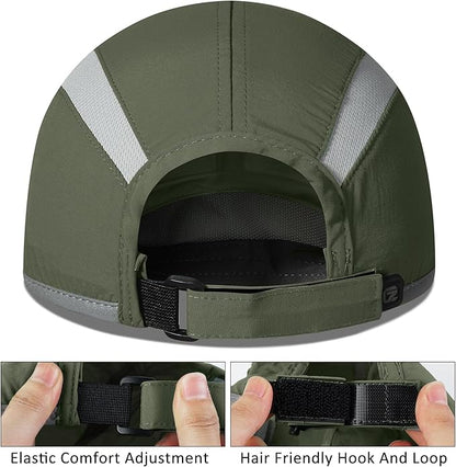 GADIEMKENSD Reflective Folding Outdoor Hat Unstructured Design UPF 50+ Sun Protection Sport Hats for Womens and Mens