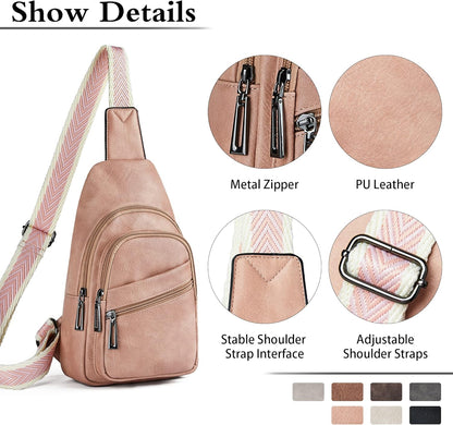 Sling Bag Crossbody Bags for Women Small Cross Body Bag Fanny Packs Chest Sling Purse for Daily Travel Leisure Sport
