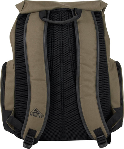 Kelty Hiking Backpacks 23 L Canvas Travel Laptop Backpack for Men Women, 18" Business Work Rucksack College Computer Bag (Olive Travel Pack)