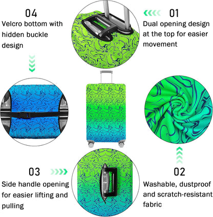 Luggage Cover for Suitcase Elastic Suitcase Cover Protector, Carry On Luggage Sleeve Anti Scratch Travel Essentials Suitcase Cover Fits 27-29