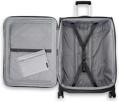 Samsonite UpLIFT Lightweight Medium Checked Softside Luggage with Spinner Wheels - Expandable - Airline-Approved, Polyester Soft Suitcase for Ultra Light Travel - Black