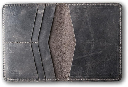 PEGAI Standard Full Grain Crazy Horse Leather Passport Holder | Custom Travel Passport Cover & Organizer | Handcrafted Leather Passport Wallet for Men and Women | Pike (Rock)