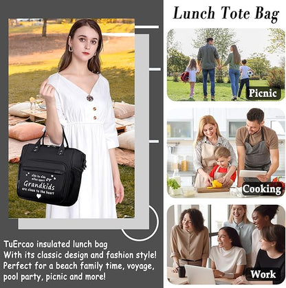 Lunch Box for Grandma Great Grandma Gifts Women Lunch Bag for Grandmother from Granddaughter, Grandson, Grandkids Christmas gifts for Nana GiGi New Grandmas Grandparents, Best Birthday Presents