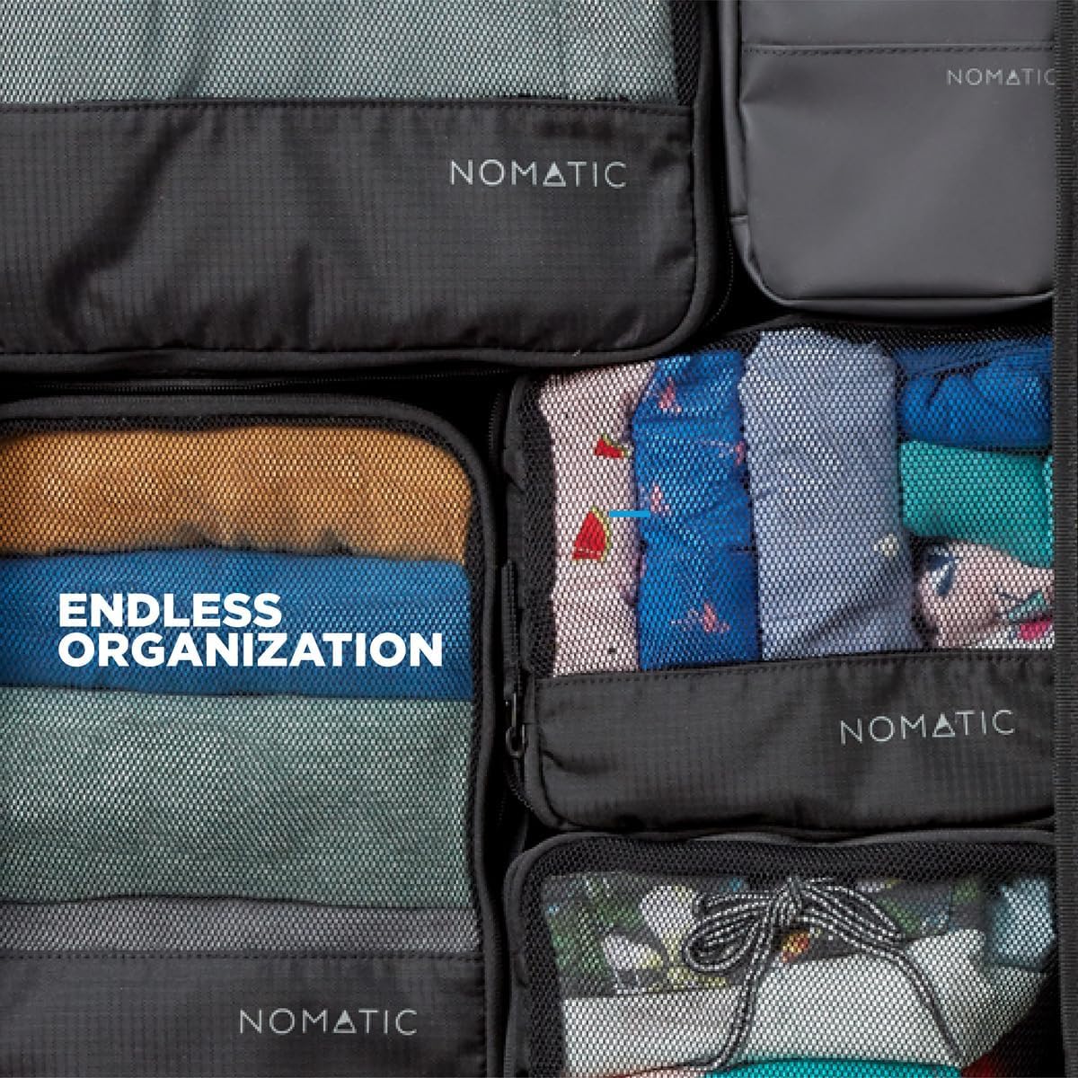 NOMATIC Packing Cubes, Compression Luggage Organizers for Carry-On, Suitcases, Travel Bags, Large