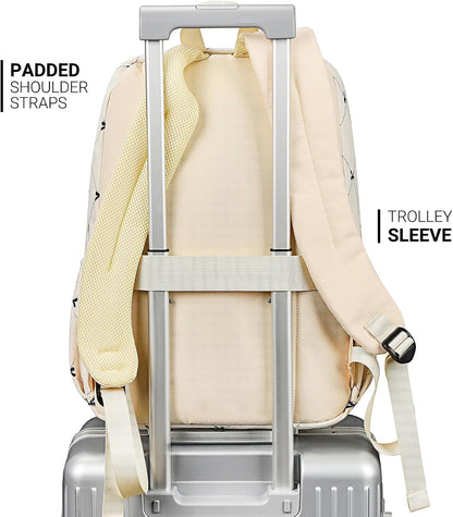 ZORFIN 26L Backpack for College, and Travel: Corduroy Bookbag - Bowknot