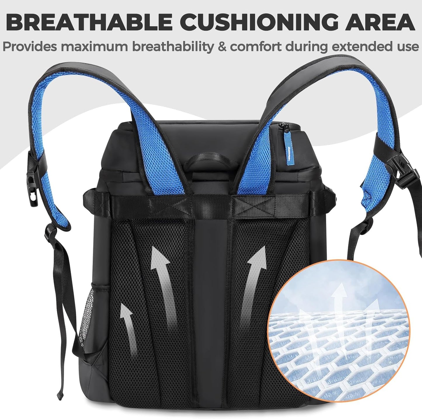 Heytrip Backpack Cooler 36/54 Cans Insulated Waterproof Cooler Bag for 20 Hours Cold Retention, Leak-Proof Camping Cooler with Multi-Compartments